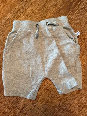 Kids' Light Gray Drawstring Knit Shorts